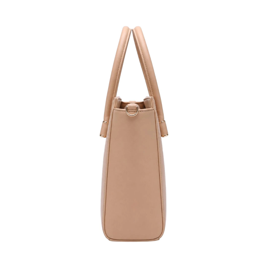 4Bags Boutique Beige Elegance Leather Tote Bag for Women