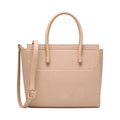 4Bags Boutique Beige Elegance Leather Tote Bag for Women