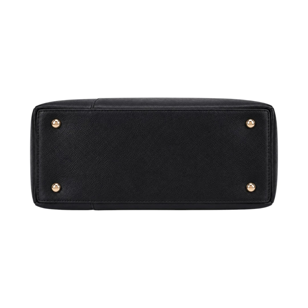 4Bags Boutique Black Elite Leather Tote Bag for Women