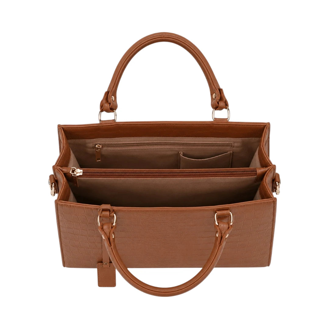 4Bags Boutique Brown Elite Leather Tote Bag for Women