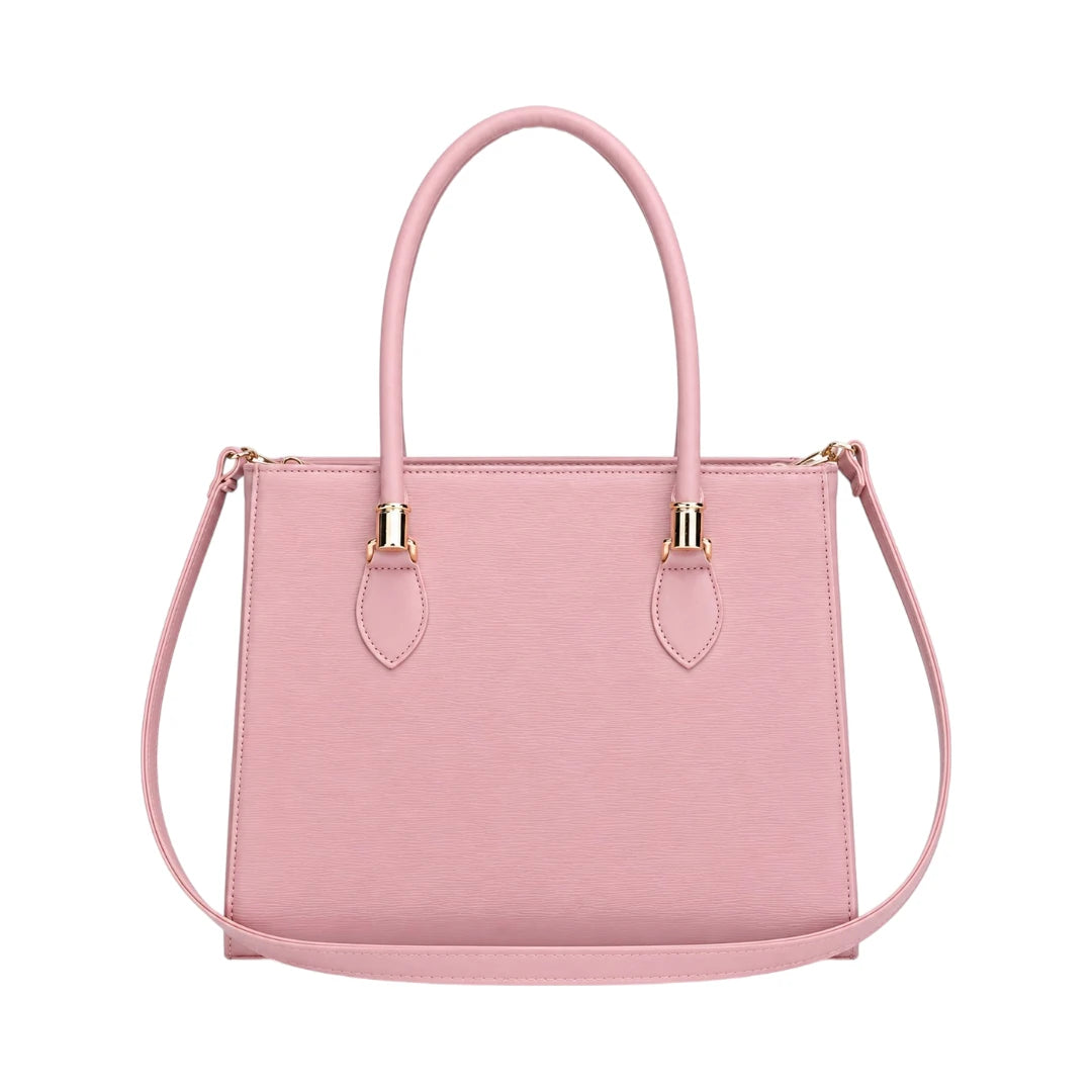 4Bags Boutique Elegant Pink Leather Tote Bag for Women