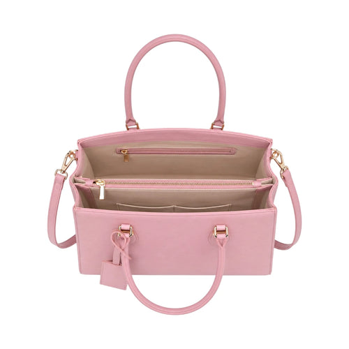 4Bags Boutique Elegant Pink Leather Tote Bag for Women