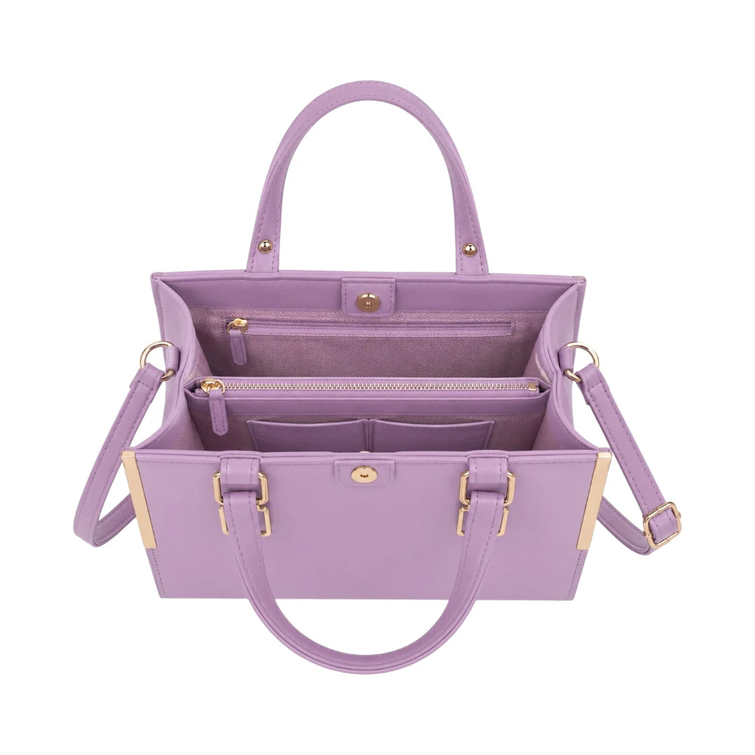 4Bags Boutique Lavender Grace Leather Tote Bag for Women